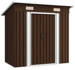 vidaXL Ger&auml;teschuppen Braun 194x121x181 cm Stahl