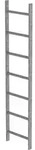 Schachtleiter 7 Sprossen L 1,96 m B440 mm LW 300 mm Stahl verzinkt