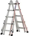 Teleskopleiter Alu.4x5 Sprossen max.Gesamtbelastung 150kg HYMER