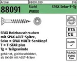 Schraube R 88091 SEKO/T-STAR TG 10x 320/80-T50 Stahl WIROX 50 St&uuml;ck SPAX