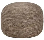 vidaXL Handgefertigter Sitzpuff Hellgrau 45 x 30 cm Jute