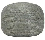 vidaXL Handgefertigter Sitzpuff Olivgr&uuml;n 45 x 30 cm Jute
