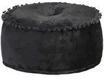 vidaXL Pouf Rund Samt 40&times;20 cm Anthrazit