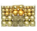 vidaXL 100-tlg. Weihnachtskugel-Set 3/4/6 cm Golden
