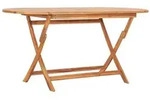 vidaXL Gartentisch Klappbar 160&times;80&times;75 cm Massivholz Teak