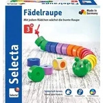 Selecta 63005 - F&auml;delraupe, W&uuml;rfel- und F&auml;delspiel, Lernspiel, Holz