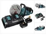 Makita DCE 090 PT2X1 Akku Trennschleifer 36 V ( 2x 18 V ) 230 mm Brushless + 2x...