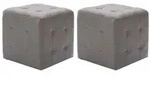 vidaXL Pouf 2 Stk. Grau 30x30x30 cm Kunstleder