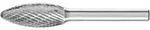 "Fr&auml;sstift "PFERD" - Hartmetall - Schaft-&Oslash; 6 mm - Flammenform B - TOUGH-Zahnung -