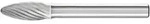 "Fr&auml;sstift "PFERD" - Hartmetall - Schaft-&Oslash; 6 mm - flammenform B - Zahnung 3 -