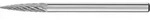 PFERD TOOLS 21222683 Fr&auml;sstift Hartmetall Spitzbogen L&auml;nge 43 mm Produktabmessung,