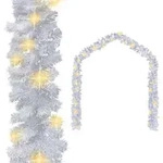 vidaXL Weihnachtsgirlande mit LED-Lichtern 20 m Wei&szlig;