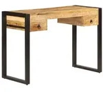 vidaXL Schreibtisch mit 2 Schubladen 110 x 50 x 77 cm Mangoholz Massiv