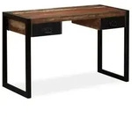vidaXL Schreibtisch mit 2 Schubladen Altholz Massiv 120x50x76 cm