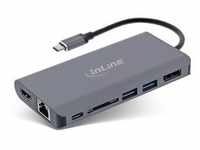 InLine® 7-in-1 USB-C Dockingstation, HDMI, DisplayPort, USB 3.2, SD-Kartenleser, PD