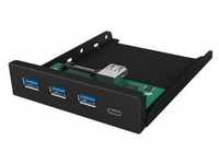 RaidSonic ICY BOX IB-HUB1418-i3 - Hub - 3 x SuperSpeed USB 3.0 + 1 x USB-C