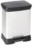 Curver DECO Bin 240642 M&uuml;lleimer 30l (B x H x T) 390 x 510 x 290mm Silber, Schwarz