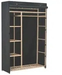 vidaXL Kleiderschrank Grau 110 x 40 x 170 cm Stoff
