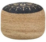 vidaXL Handgefertigter Sitzpuff Blau 45 x 30 cm Jute