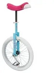 "QU-AX 1107 Luxus Einrad 20" Alufelge, Reifen wei&szlig;, blau/pink/wei&szlig;"