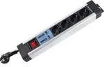 REV 0014438713 Steckdosenleiste mit Schalter 4fach Silber, Schwarz...