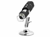 Technaxx TX-158, Digitales Mikroskop, Schwarz, Silber, 1000x, 50x, LED, Weiß