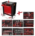 KS TOOLS Performanceplus Werkstattwagen-Satz P10 mit 397 Werkzeugen f&uuml;r 7 Schubladen