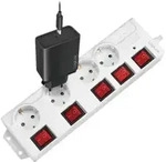 LogiLink - Steckdosenleiste - Wechselstrom 250 V - 3680 Watt - Ausgangsanschl&uuml;sse: 4