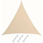 UV Sonnensegel 5x5x5 HDPE Dreieck Sonnenschutz &Uuml;berdachung Balkon Garten Beige