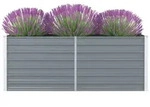 vidaXL Hochbeet 160 x 80 x 45 cm Verzinkter Stahl Grau