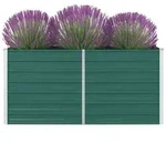 vidaXL Hochbeet 160 x 80 x 77 cm Verzinkter Stahl Gr&uuml;n