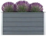 vidaXL Hochbeet 100 x 100 x 45 cm Verzinkter Stahl Grau