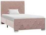 vidaXL Bettgestell Rosa Samt 90x200 cm