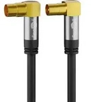 Goobay TV Antennenkabel (135 dB typ), 4x geschirmt, 10 m, Schwarz