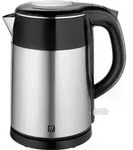 ZWILLING Wasserkocher 1,25 Liter Edelstahl Schwarz/Silber 1850 Watt mit