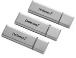 INTENSO USB-Stick Alu Line 3521483 USB 2.0 32GB 3er Pack silber