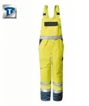 Planam Warnschutz-Latzhose gelb-marine Arbeitshose mit Reflexstreifen