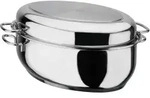 GSW - 411318 - Cocotte - Volledelstahl 18/10 - 33 cm - 1 Edelstahldeckel + 1