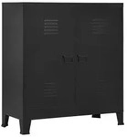 vidaXL Lagerschrank Industrial Schwarz 90x40x100 cm Stahl