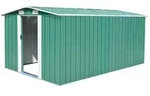 vidaXL Ger&auml;tehaus 257x392x181 cm Metall Gr&uuml;n