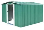 vidaXL Ger&auml;tehaus 257x298x178 cm Metall Gr&uuml;n