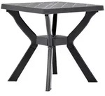 vidaXL Bistrotisch Anthrazit 70x70x72 cm Kunststoff