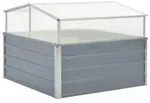 vidaXL Gew&auml;chshaus Grau Verzinkter Stahl 100&times;100&times;85 cm