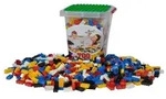 Simba 104114200 - Blox, 700 bunte Bausteine, 8er, Bausteine im Eimer