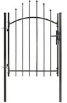 vidaXL Gartentor Stahl 1x1,75 m Schwarz