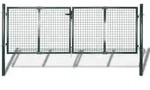 vidaXL Gartenzaun Tor 289x100 cm/306x150 cm Stahl Gr&uuml;n