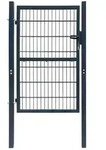 vidaXL 2D Zauntor (Einzeltor) Anthrazitgrau 106x210 cm