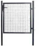 vidaXL Mesh-Gartentor Verzinkter Stahl 85,5x100 cm Grau