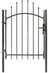 vidaXL Gartentor Stahl 1x1,5 m Schwarz