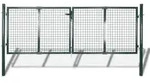 vidaXL Gartenzaun Tor 289x125 cm/306x175 cm Stahl Gr&uuml;n